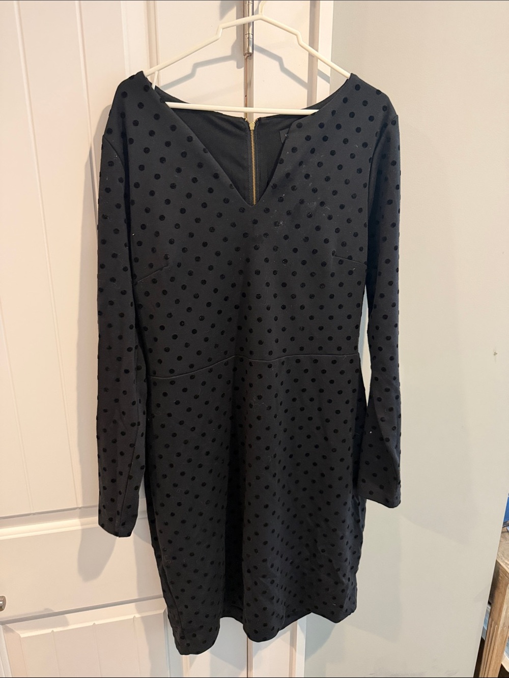 The Limited Black Polka Dot Long Sleeve Dress